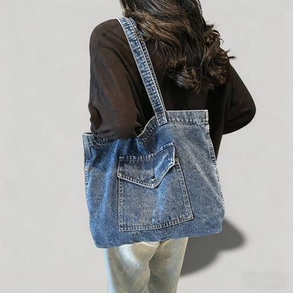 Vintage Denim Tote Bag - Shopdayla Wholesale - #8978