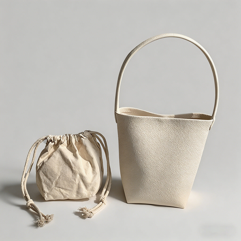 Minimalist Pebbled Leather Buc - Shopdayla Wholesale - #5570