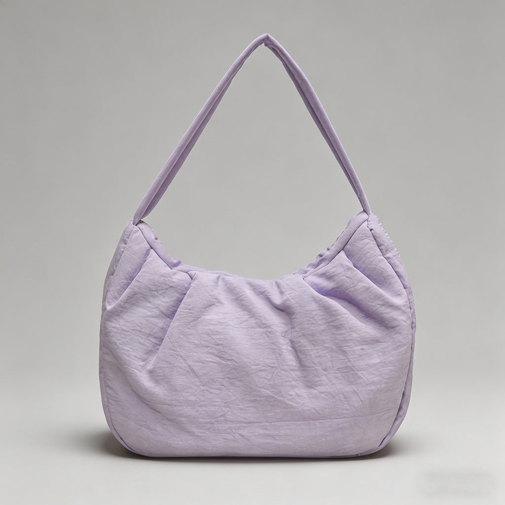 Soft Nylon Ruched Hobo Shoulde - Shopdayla Wholesale - #1922