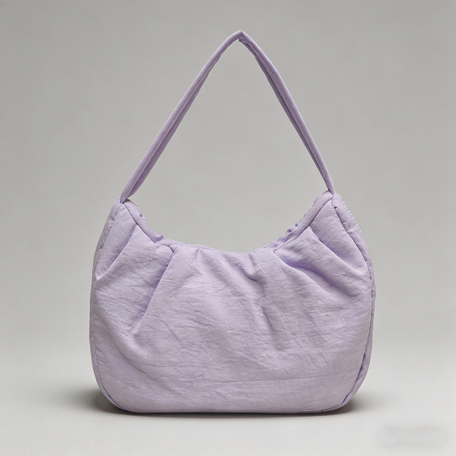 Soft Nylon Ruched Hobo Shoulde - Shopdayla Wholesale - #1922