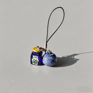 Blueberry Resin & Alloy Keychain