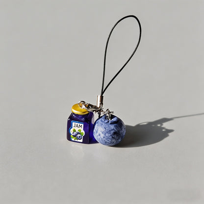 Blueberry Resin & Alloy Keycha - Shopdayla Wholesale - #5058