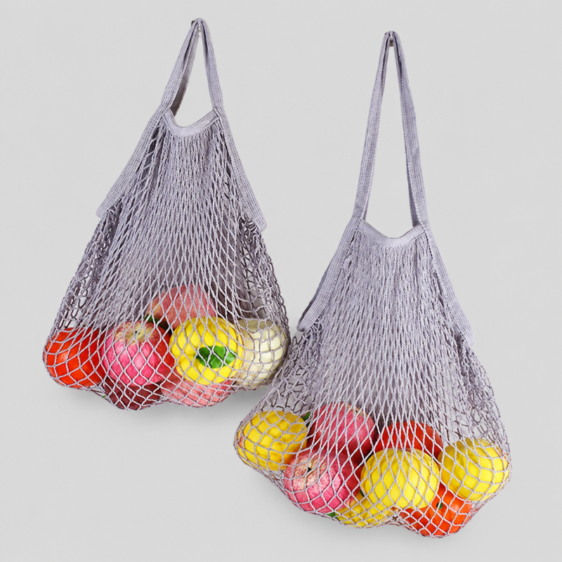 Cotton Woven Mesh Shopping Tot - Shopdayla Wholesale - #0338