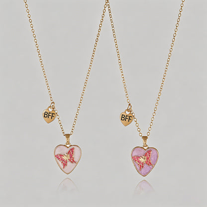 Butterfly BFF Friendship Neckl - Shopdayla Wholesale - #3602