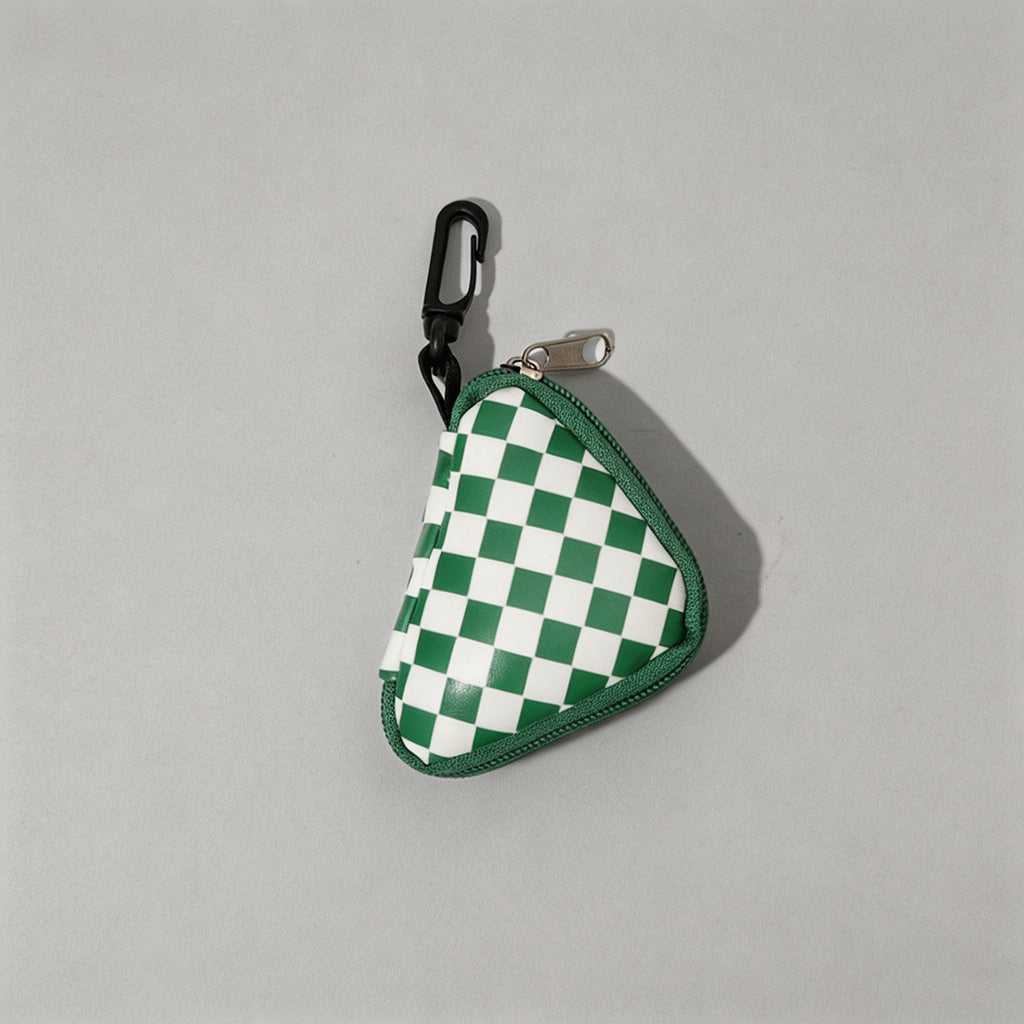 Checkered Triangle Coin Pouch - Shopdayla Wholesale - #3762
