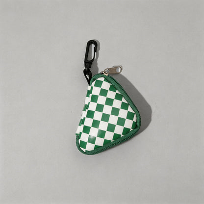 Checkered Triangle Coin Pouch - Shopdayla Wholesale - #3762