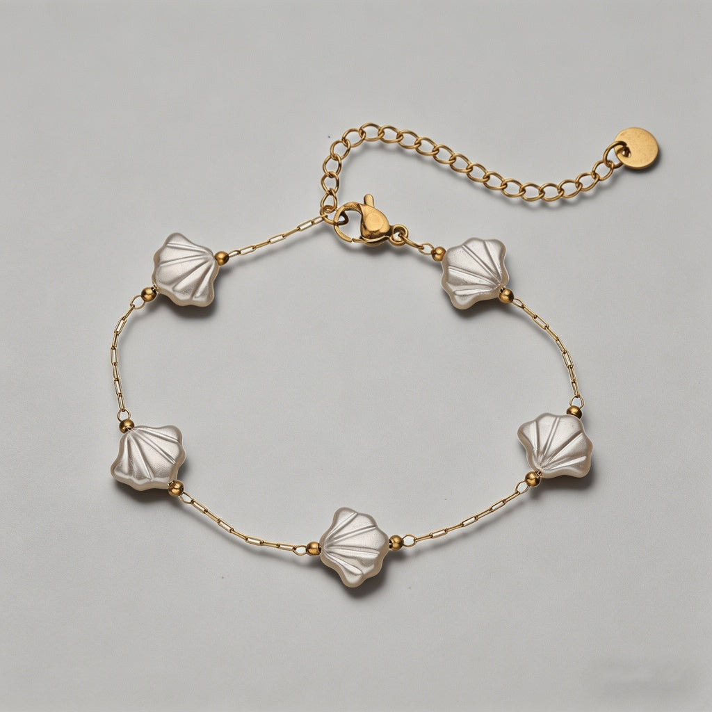 Mother-of-Pearl Dainty Gold Br - Shopdayla Wholesale - #4914