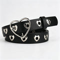 Heart‑Shaped Eyelet Leather Be - Shopdayla Wholesale - #4722