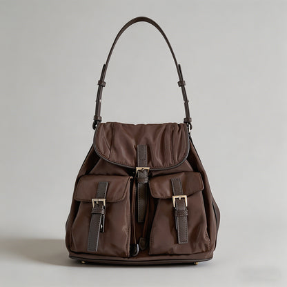 Multi-Pocket Nylon Hobo Should - Shopdayla Wholesale - #3042