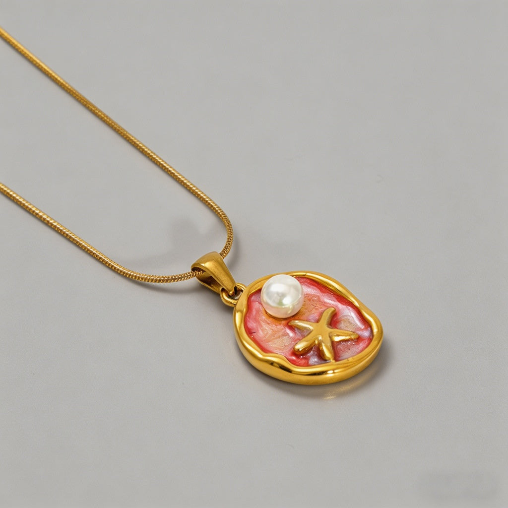Vintage Enamel Tulip 18K Gold - Shopdayla Wholesale - #8818