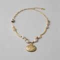 Natural Shell Scallop Pendant - Shopdayla Wholesale - #9394
