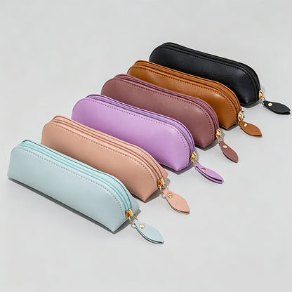 Faux Leather Pencil Case