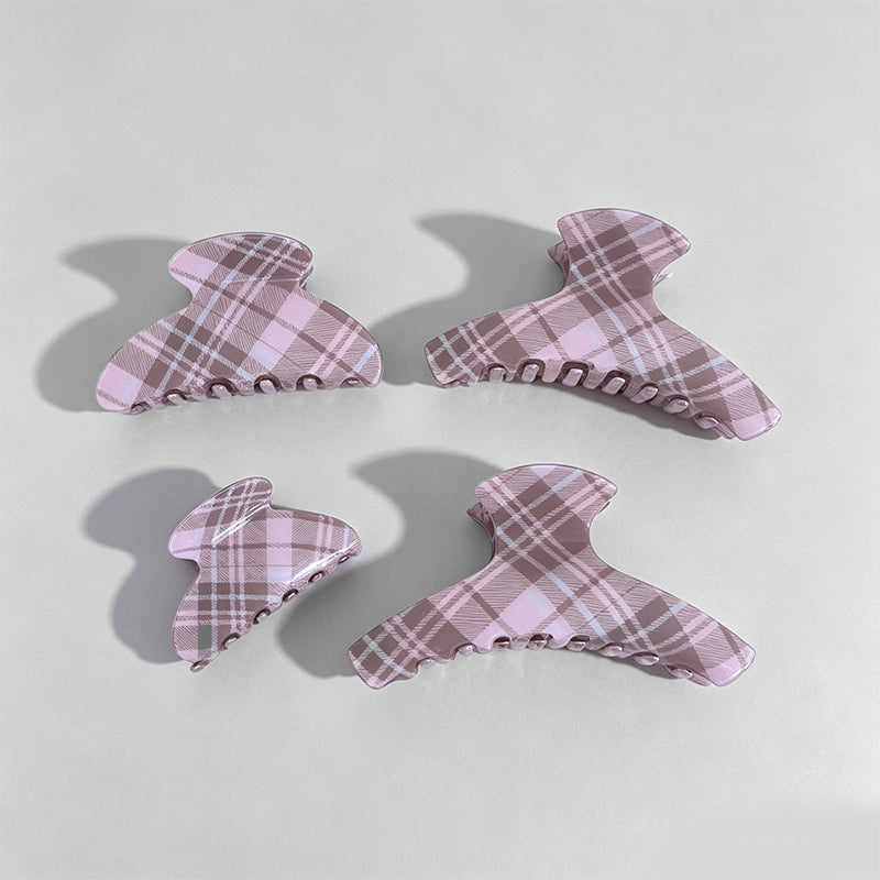 Gentle Pink-Brown Plaid Patter - Shopdayla Wholesale - #0642