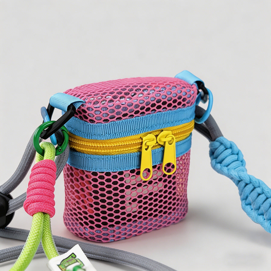 Mesh Cylindrical Crossbody Pou - Shopdayla Wholesale - #9602