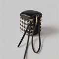 Chic Plaid Mini Cylinder Pouch