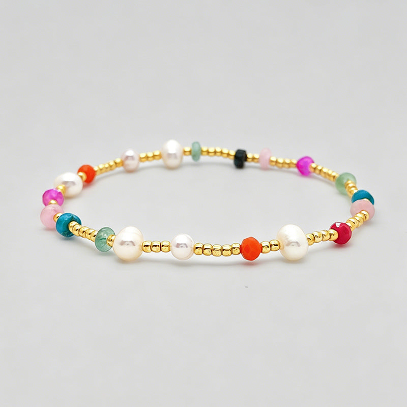 Simple Rainbow Beaded Bracelet - Shopdayla Wholesale - #6274