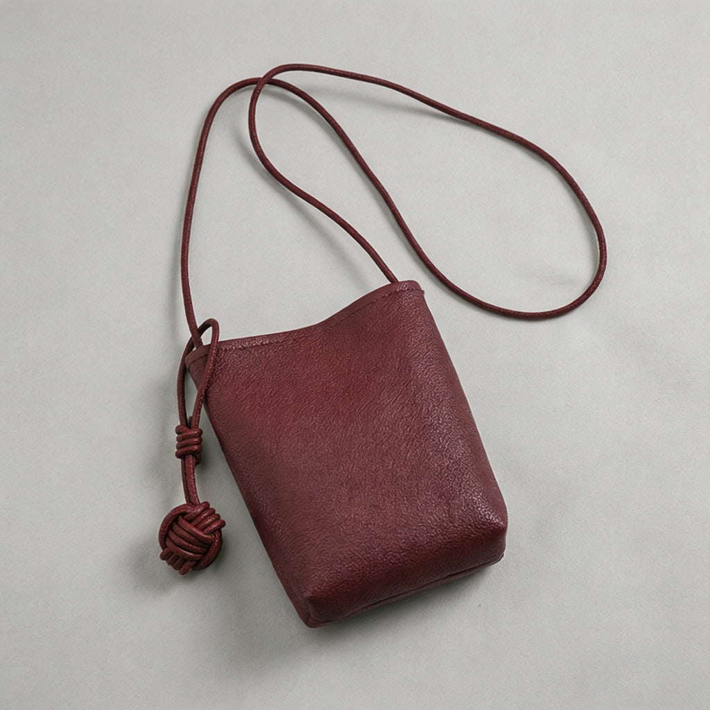 Minimalist Pebbled Leather Bag - Shopdayla Wholesale - #0738
