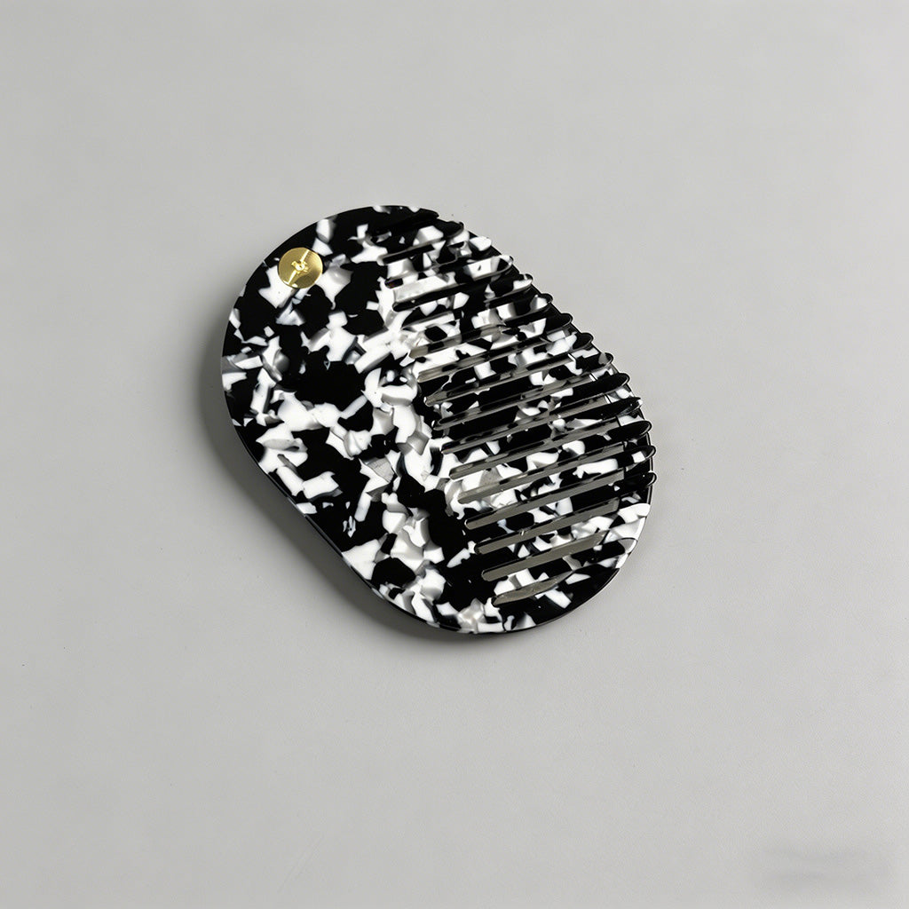 Acetate Oval Hair Comb - Shopdayla Wholesale - #2242