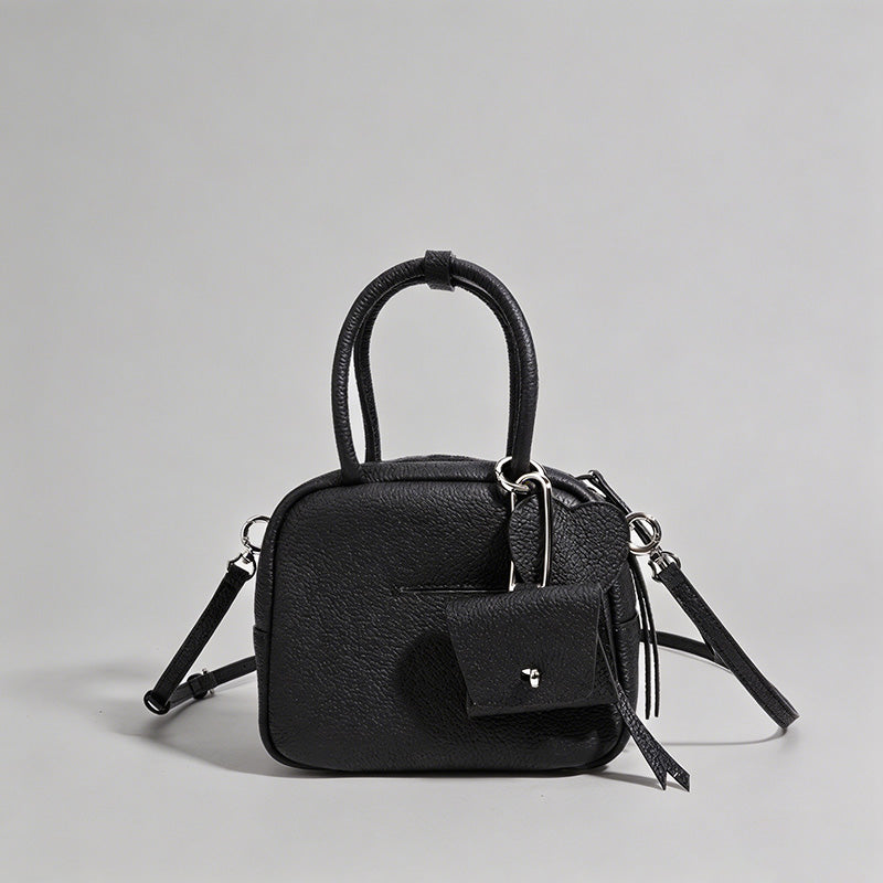 Boston-Style Mini Leather Bag - Shopdayla Wholesale - #9074
