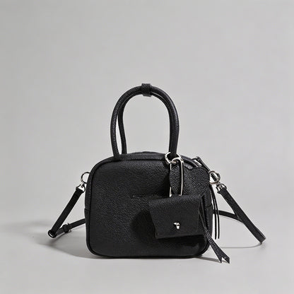 Boston-Style Mini Leather Bag - Shopdayla Wholesale - #9074