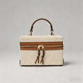 Canvas & Leather Boxy Crossbod - Shopdayla Wholesale - #0338