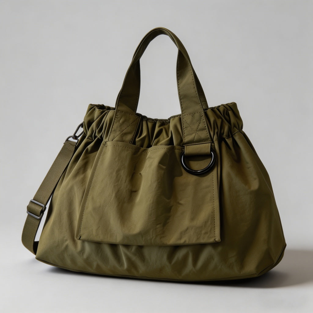 Ruched Nylon Hobo Shoulder Bag - Shopdayla Wholesale - #0162