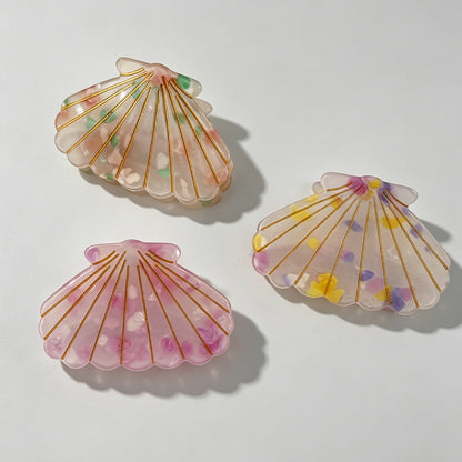 Golden Thread Shell Claw Clip