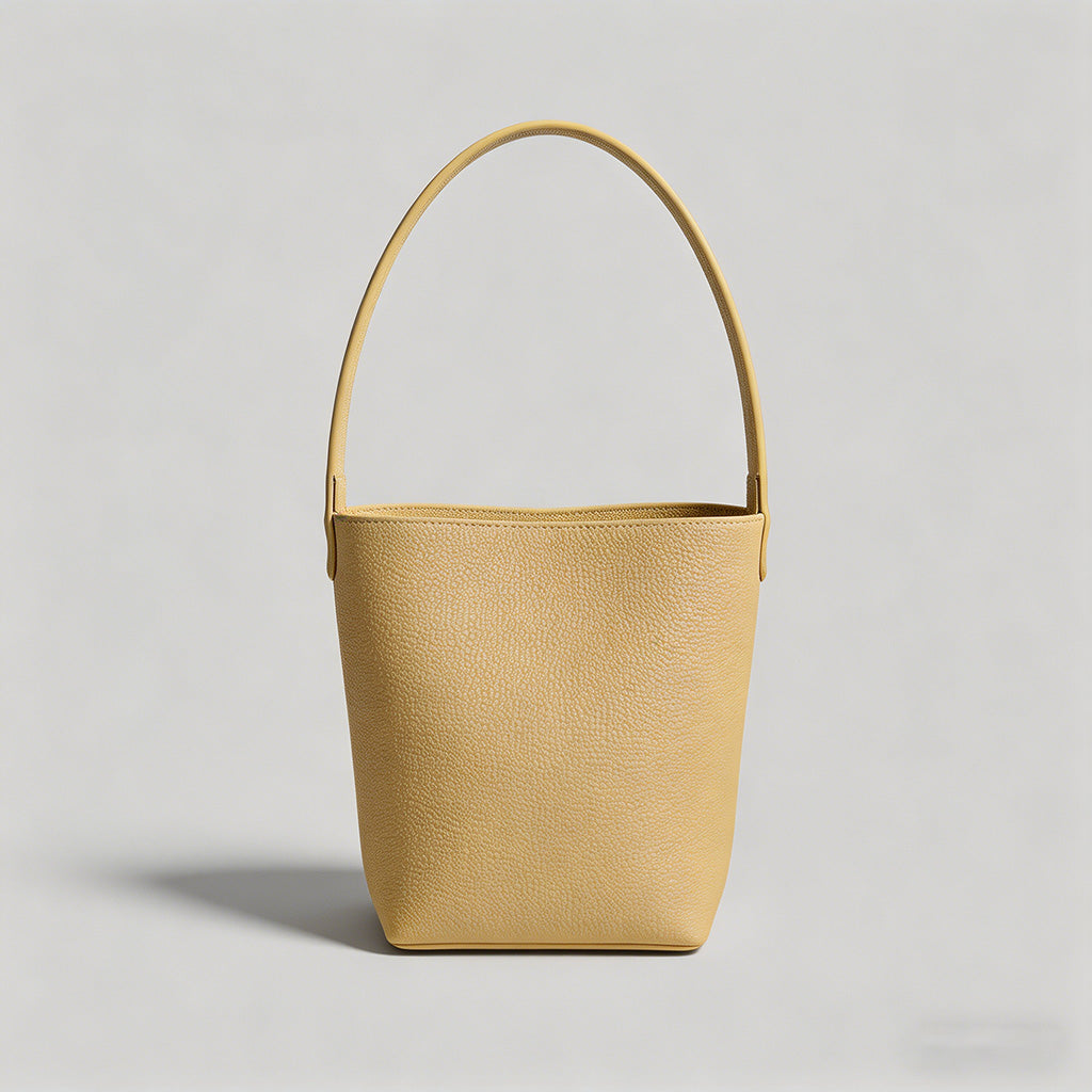 Minimalist Pebbled Leather Buc - Shopdayla Wholesale - #8338