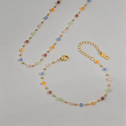 Vibrant Multicolor Cube Beaded - Shopdayla Wholesale - #9602