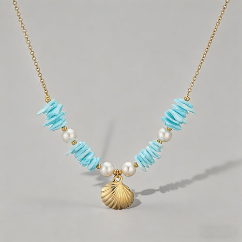 Beach Shell Pearl Stainless St - Shopdayla Wholesale - #8274