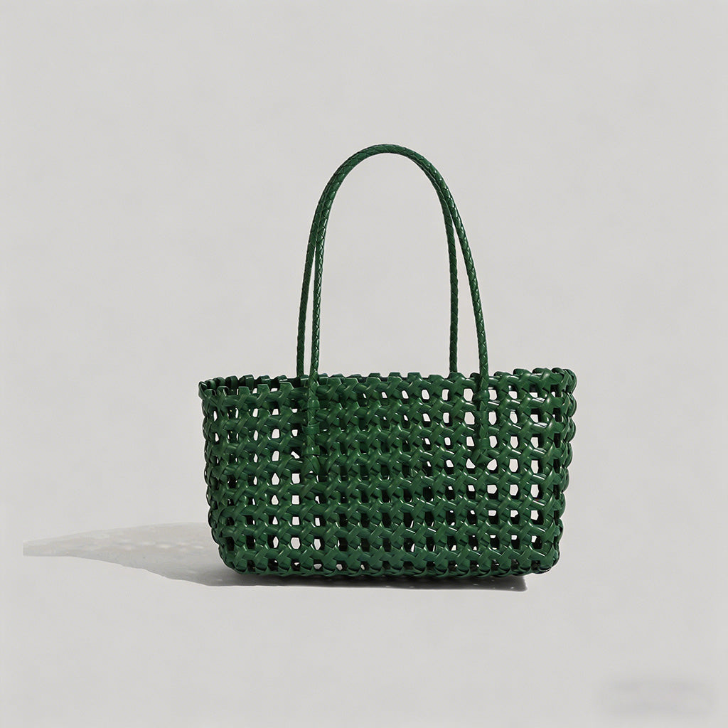 Solid Color Woven Hollow Tote - Shopdayla Wholesale - #6418