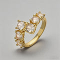 Curved 6-Stone Contour Band Ri - Shopdayla Wholesale - #5090