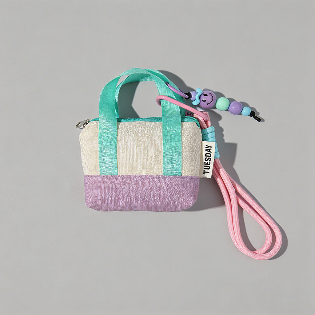 Colorblock Mini Tote Pouch - Shopdayla Wholesale - #6562