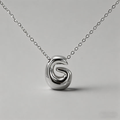 3D Bubble Letter Initial Neckl - Shopdayla Wholesale - #2466