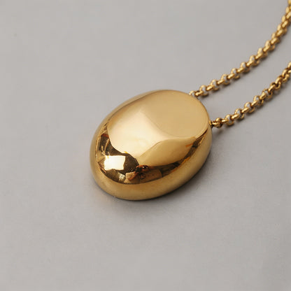 Minimalist Gold Egg Pendant Ne - Shopdayla Wholesale - #4370