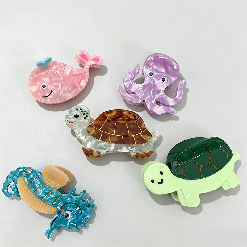Lovely Ocean Animal Hair Claw - Shopdayla Wholesale - #8850