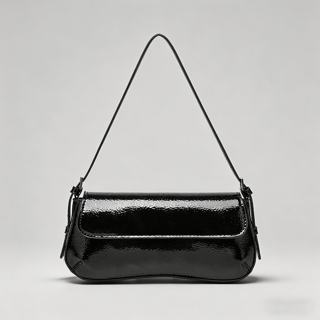 Patent Leather Baguette Should - Shopdayla Wholesale - #5074