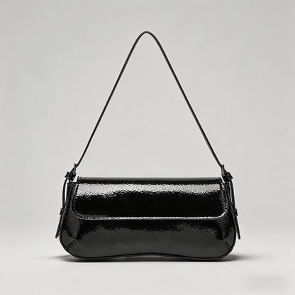 Patent Leather Baguette Should - Shopdayla Wholesale - #5074