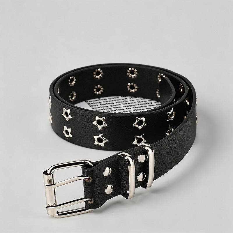 Punk Star Eyelet Belt - Shopdayla Wholesale - #7762