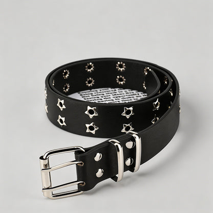 Punk Star Eyelet Belt - Shopdayla Wholesale - #7762