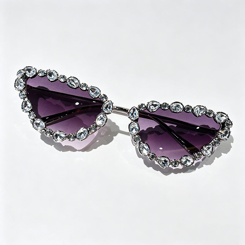 Crystal-Embellished Cat Eye Su - Shopdayla Wholesale - #0450