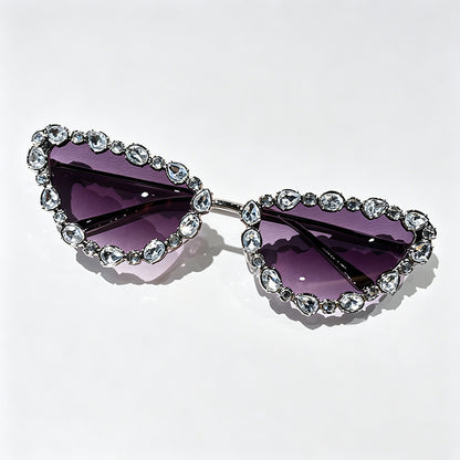 Crystal-Embellished Cat Eye Su - Shopdayla Wholesale - #0450