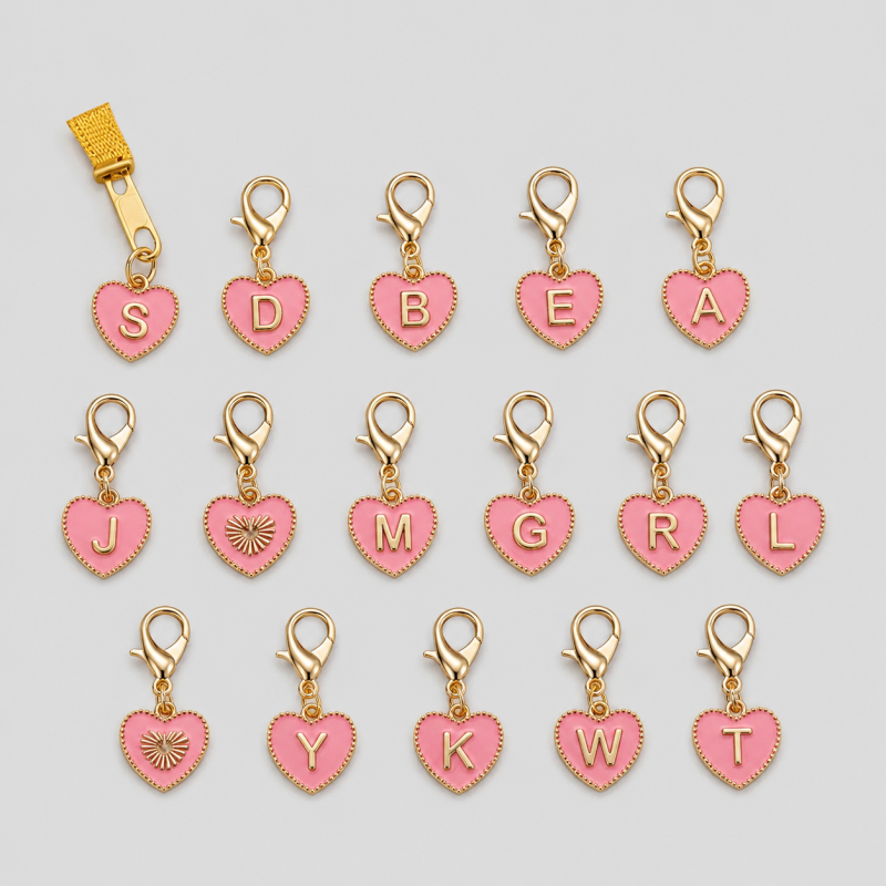 26 Letters Enamel Heart Initia - Shopdayla Wholesale - #5778