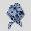 Dark Blue Clustered Floral / One Size
