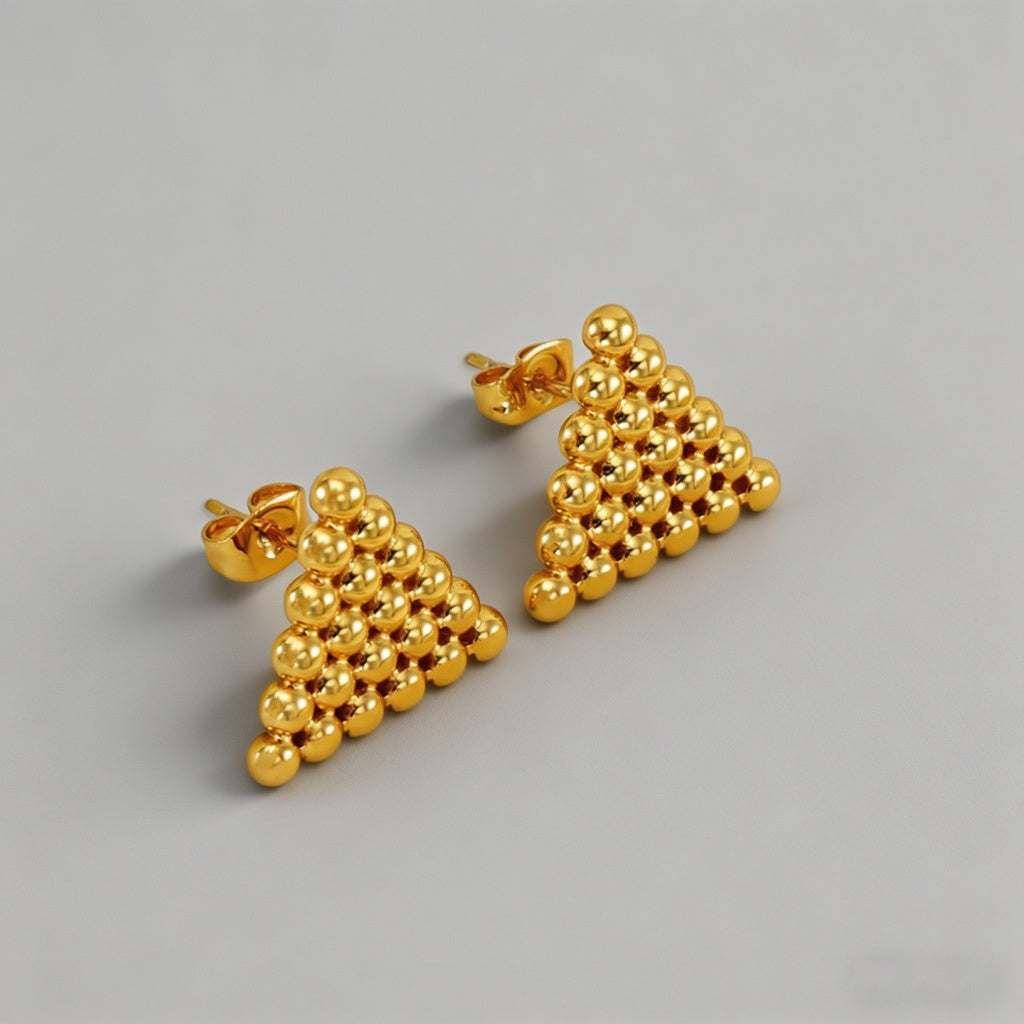 Geometric Beaded 18K Gold Plat - Shopdayla Wholesale - #7762