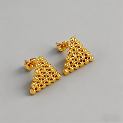 Geometric Beaded 18K Gold Plat - Shopdayla Wholesale - #7762