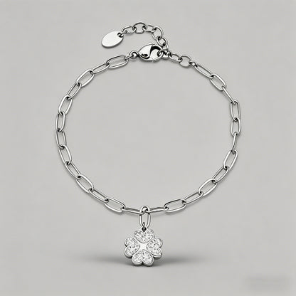 Crystal Clover Charm Paperclip - Shopdayla Wholesale - #4738