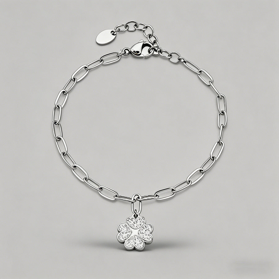 Crystal Clover Charm Paperclip - Shopdayla Wholesale - #4738