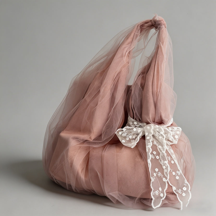 Tulle Mesh Tote Bag - Shopdayla Wholesale - #2034
