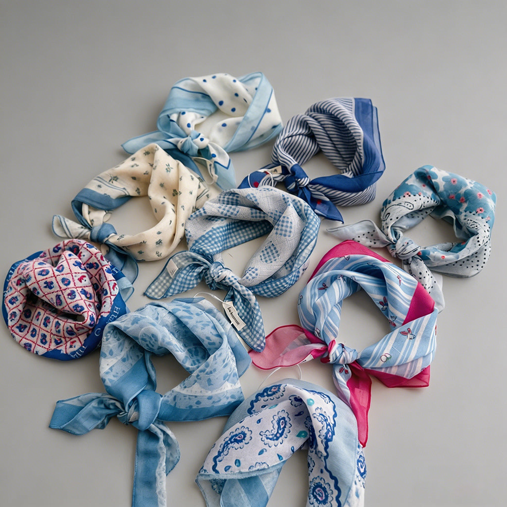 Vintage Soft Blue Floral Print - Shopdayla Wholesale - #8818